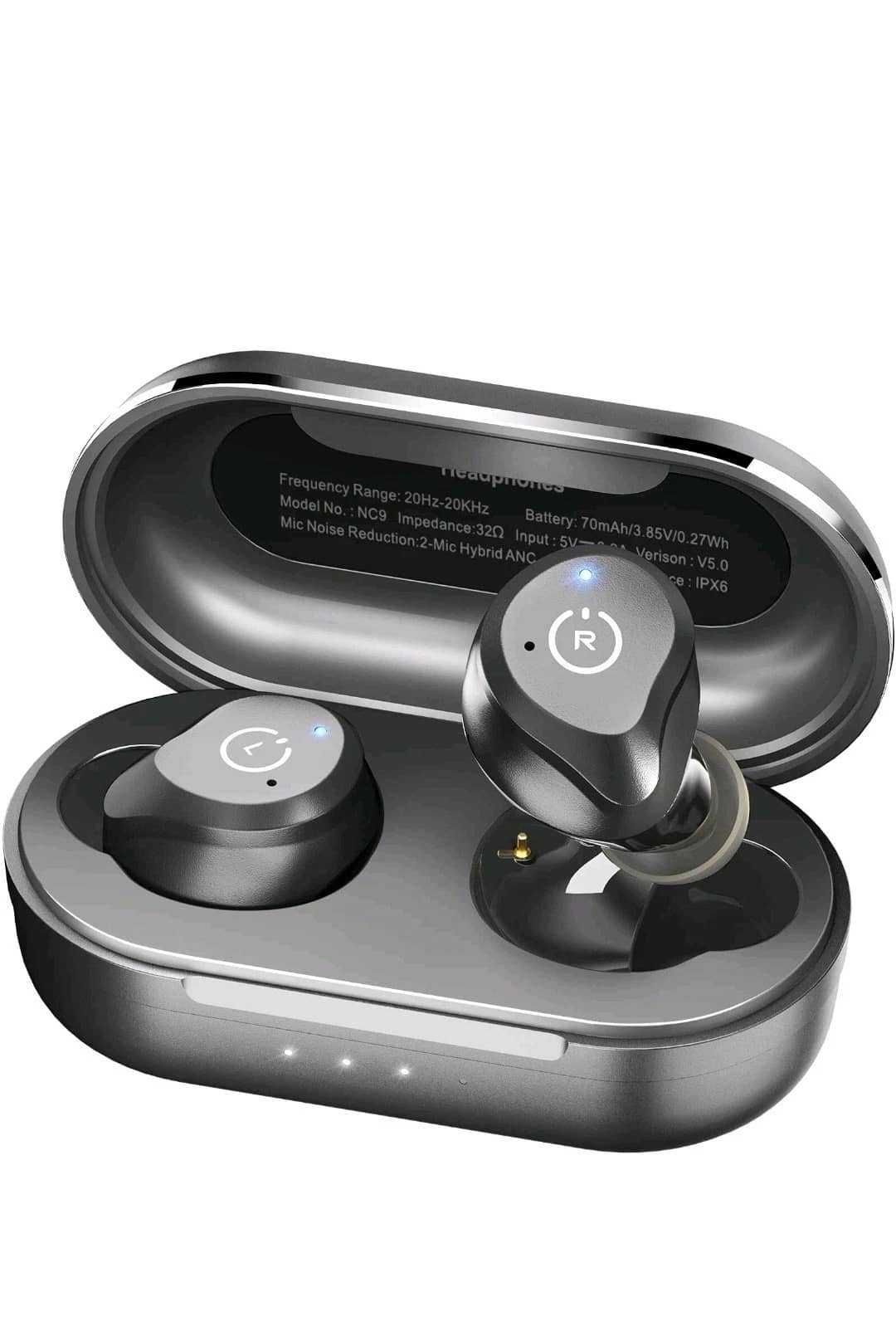TOZO NC9 Headphones & Earbuds Blue New
