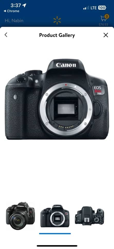 Canon T6I Digital Cameras Black New w/ 18-55mm Kit