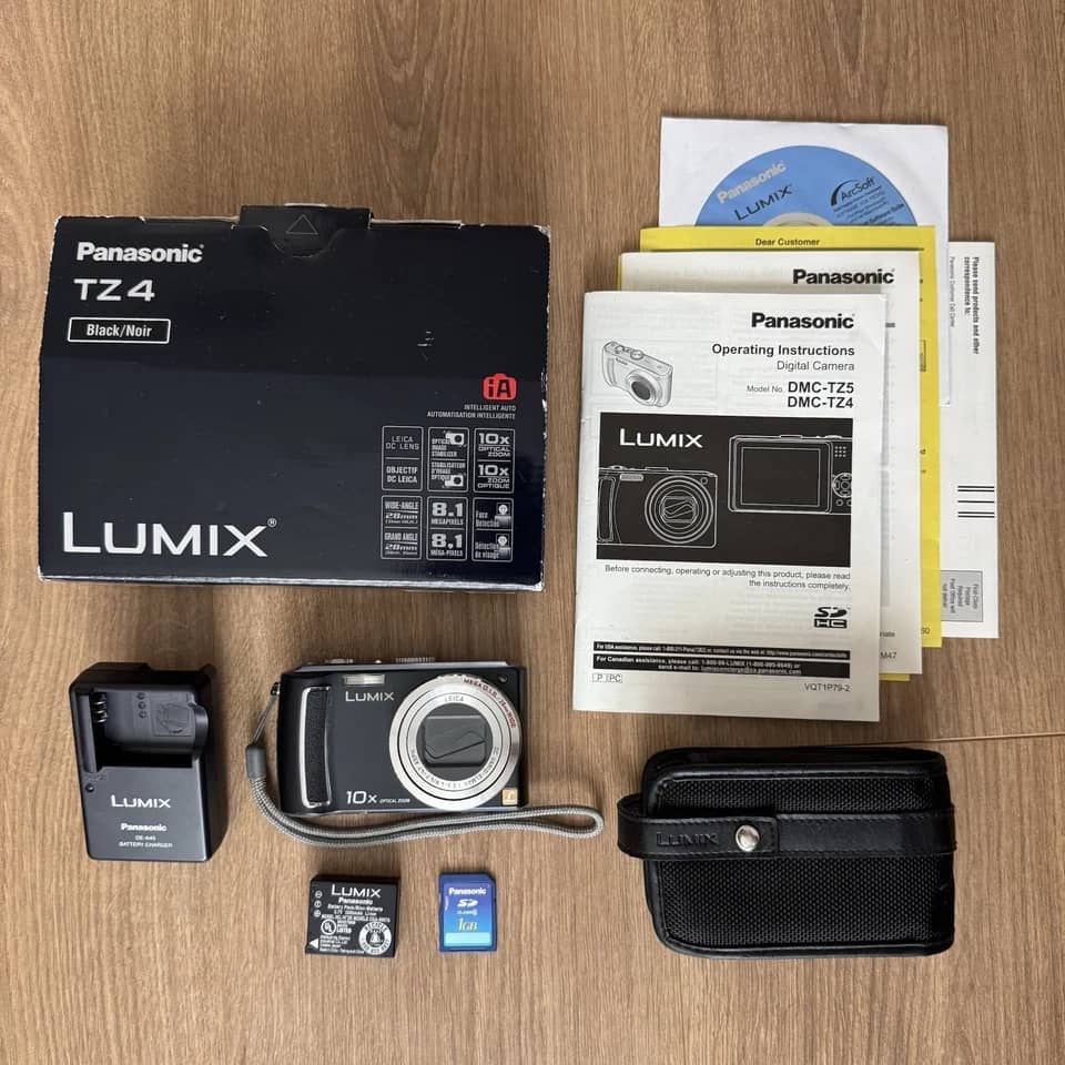 Panasonic LUMIX TZ4 Digital Cameras Black New Body Only