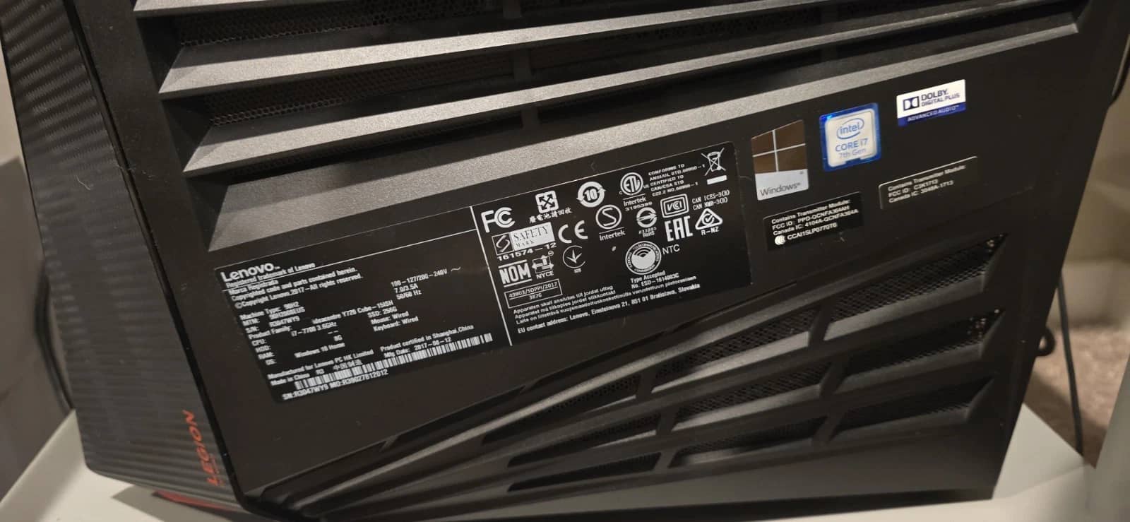 Lenovo Legion Y720 Computers 1TB 16GB Used - Good