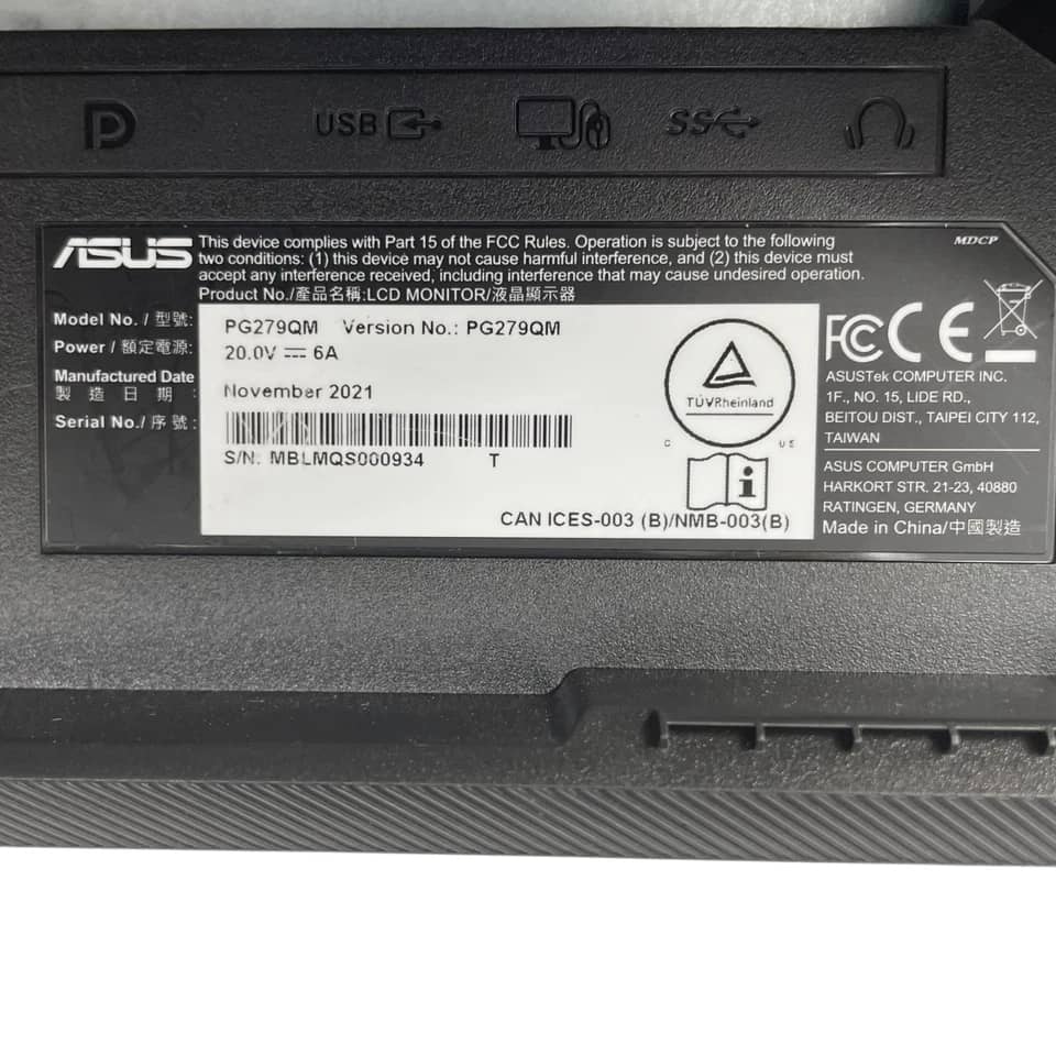 ASUS PG279QM Monitors