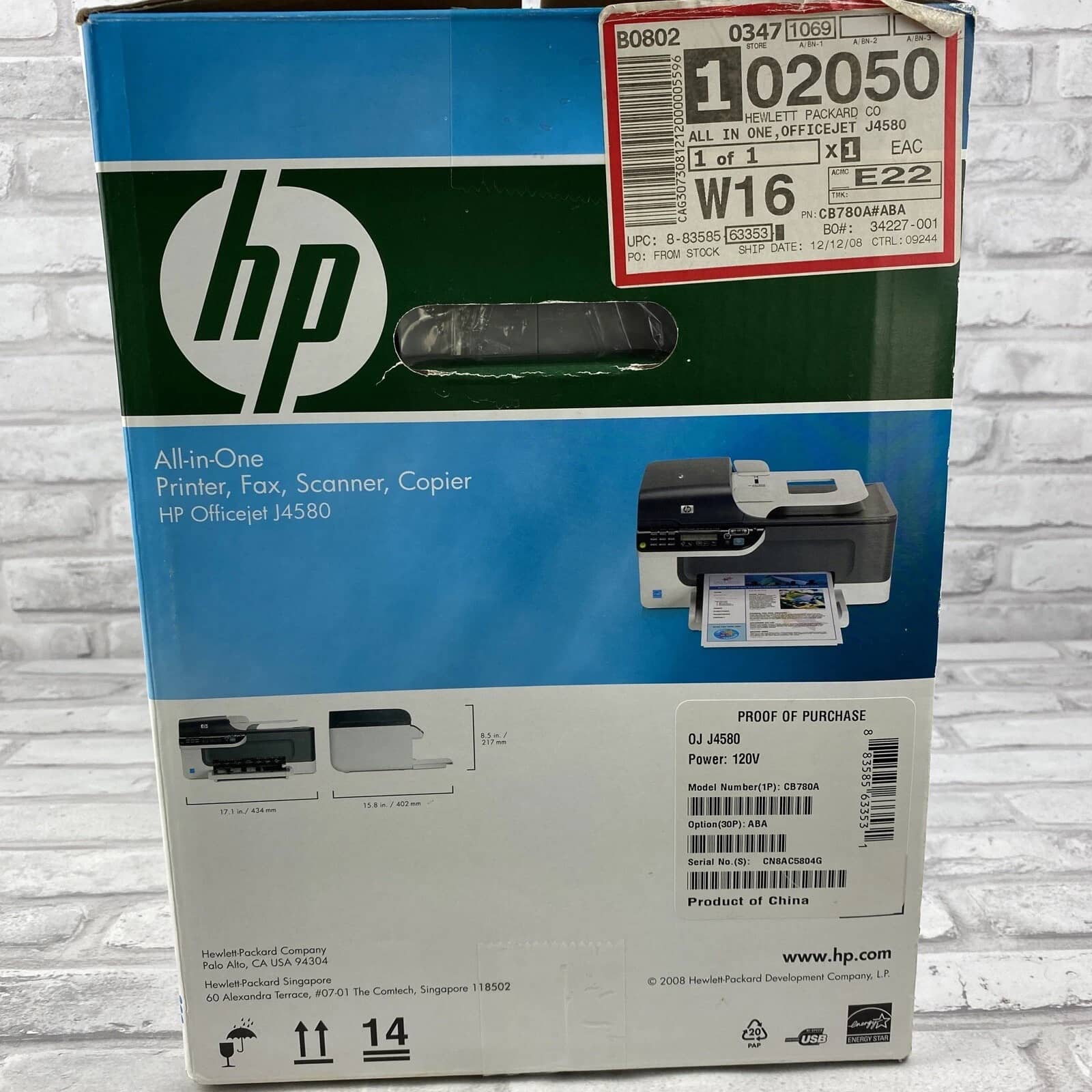 HP Officejet J4580 Printers New
