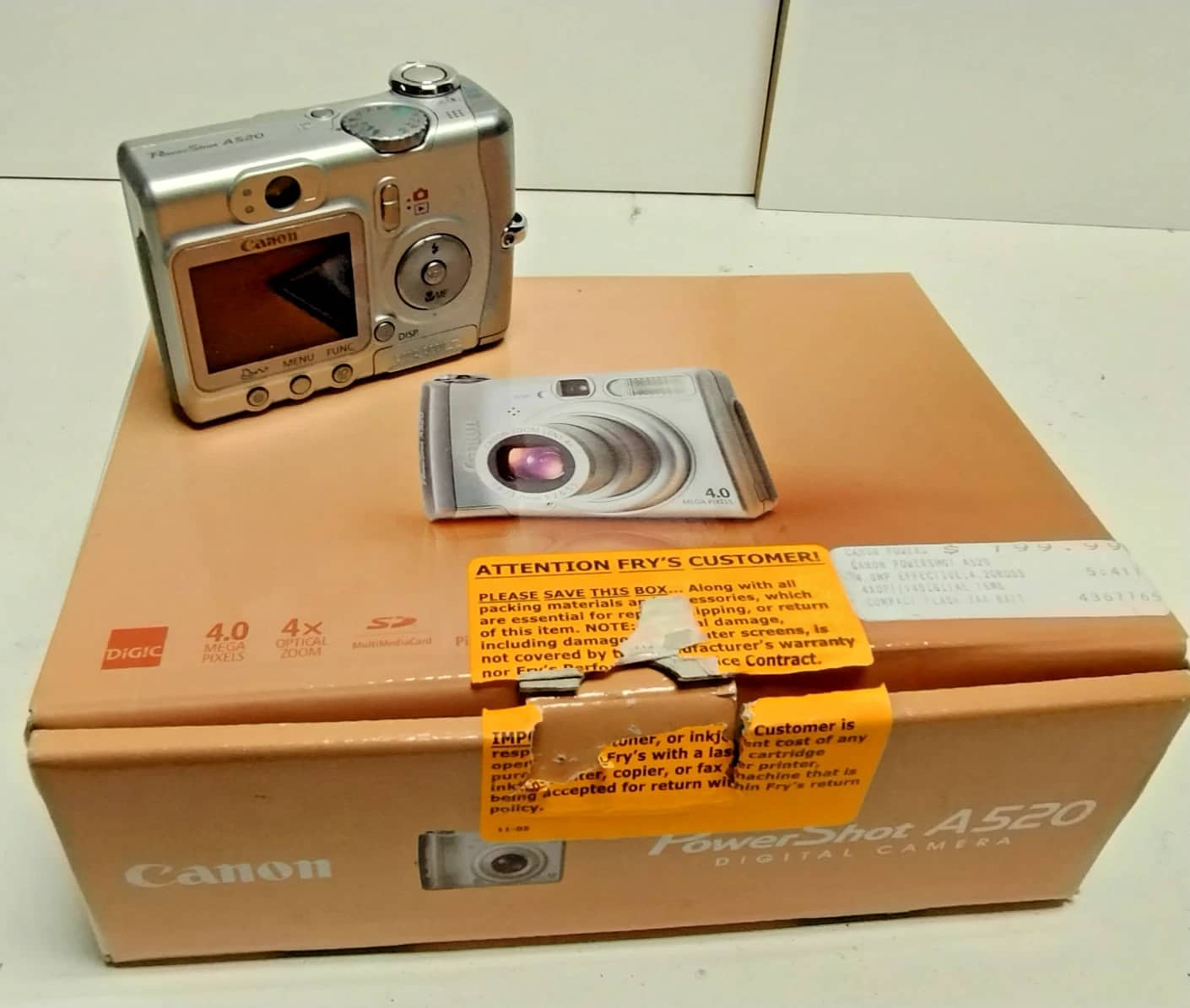 Canon PowerShot A520 Digital Cameras Silver New Body Only