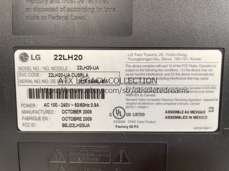 LG 22LH20 TVs