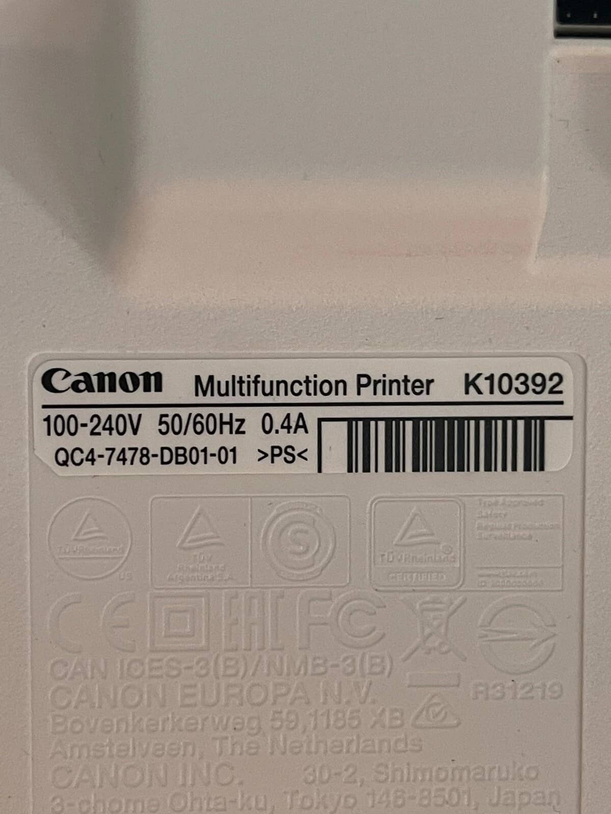 Canon K10392 Printers For parts or not working