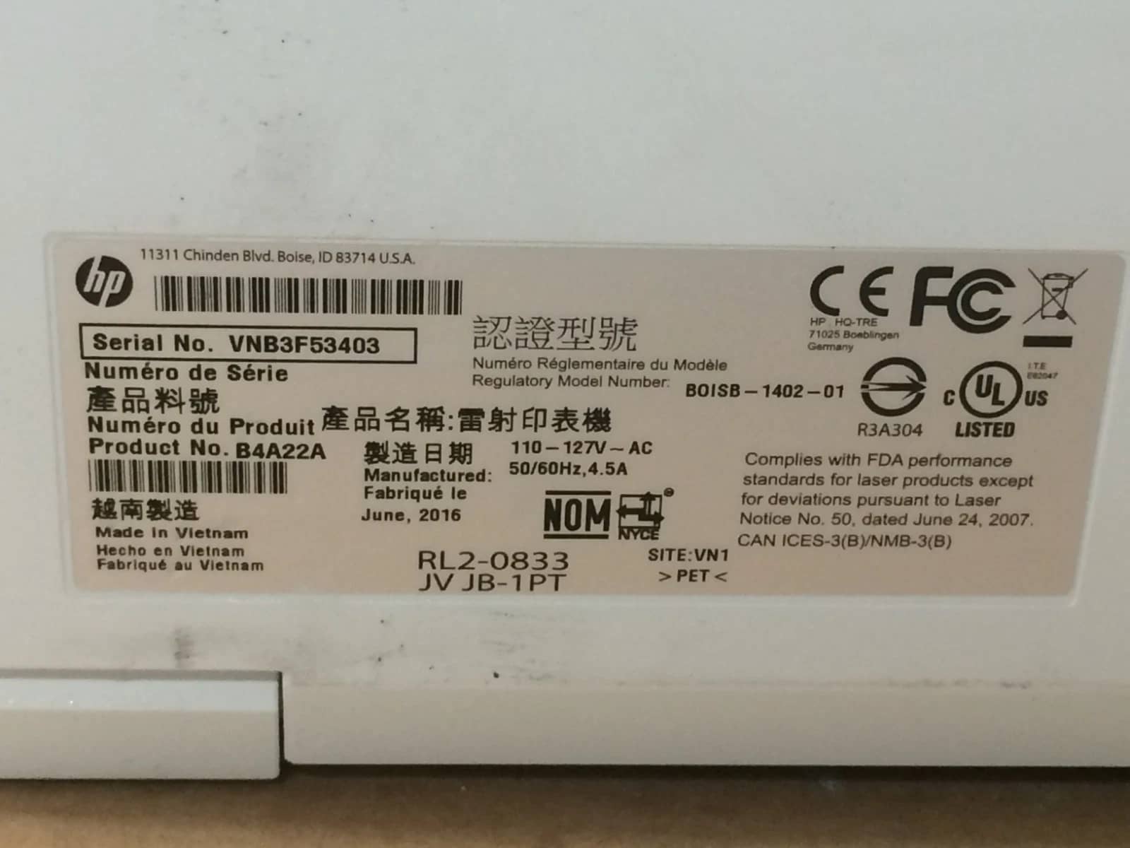HP LaserJet Pro M252dw Printers Used - Good