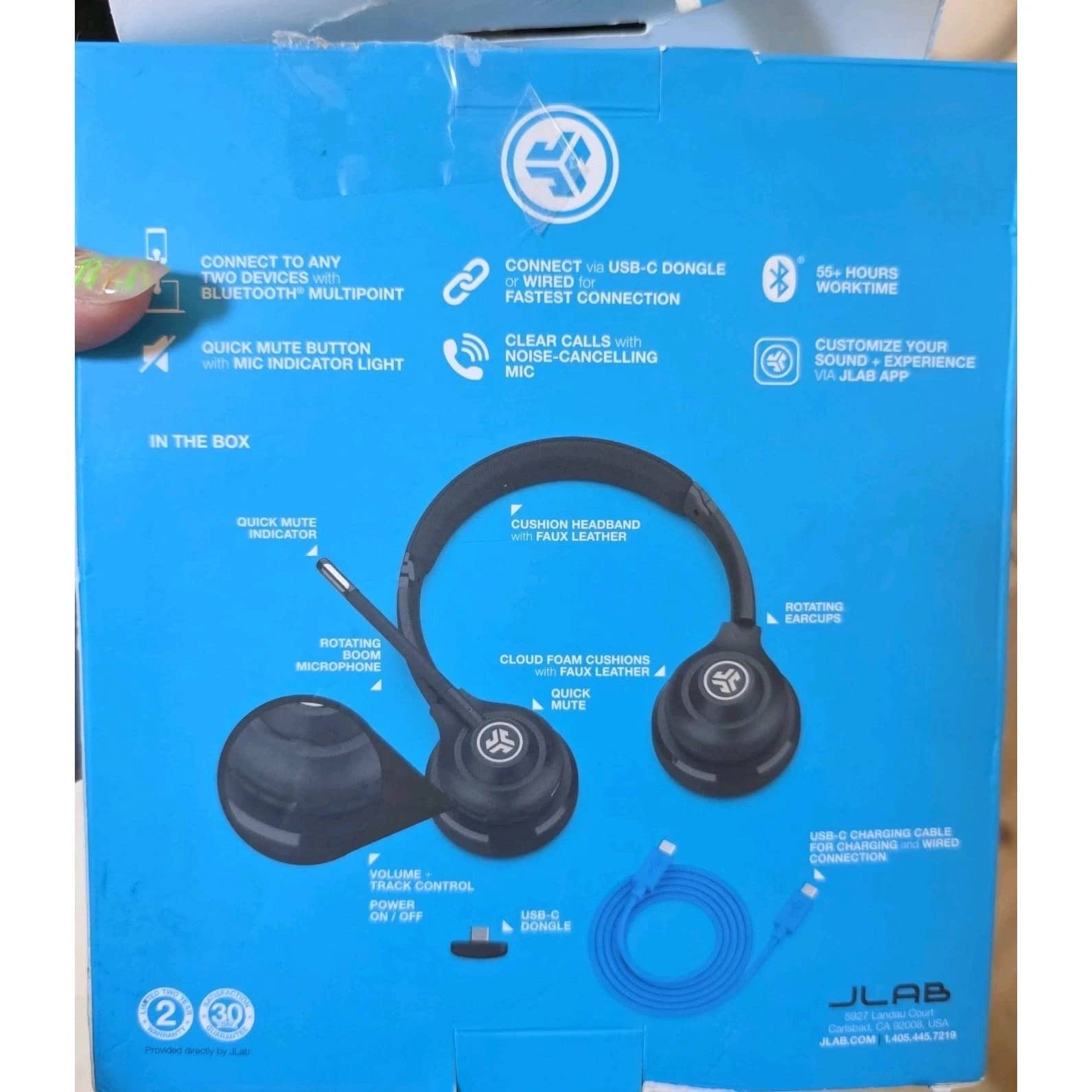 JLab Go Work Headphones & Earbuds Black New