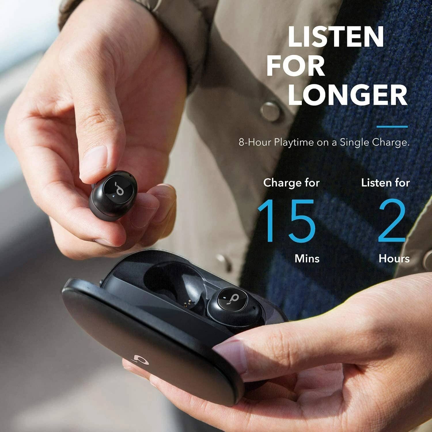 Soundcore Liberty Headphones & Earbuds Black New