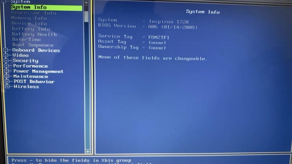 Dell Inspiron 1720 Computers