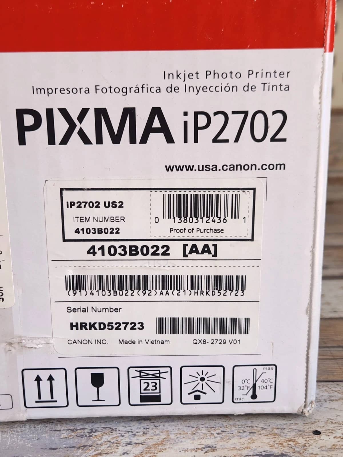 Canon IP2702 Printers New