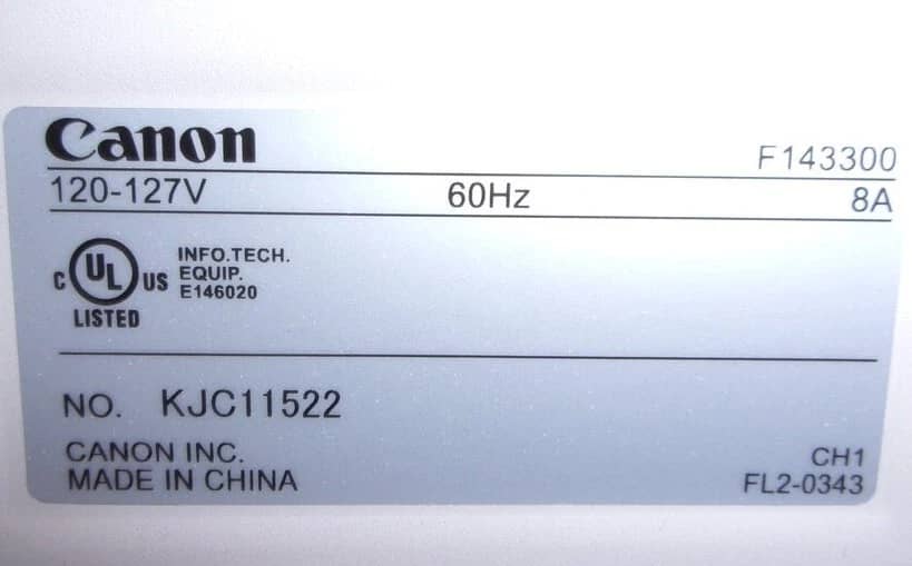 Canon F143300 Printers For parts or not working