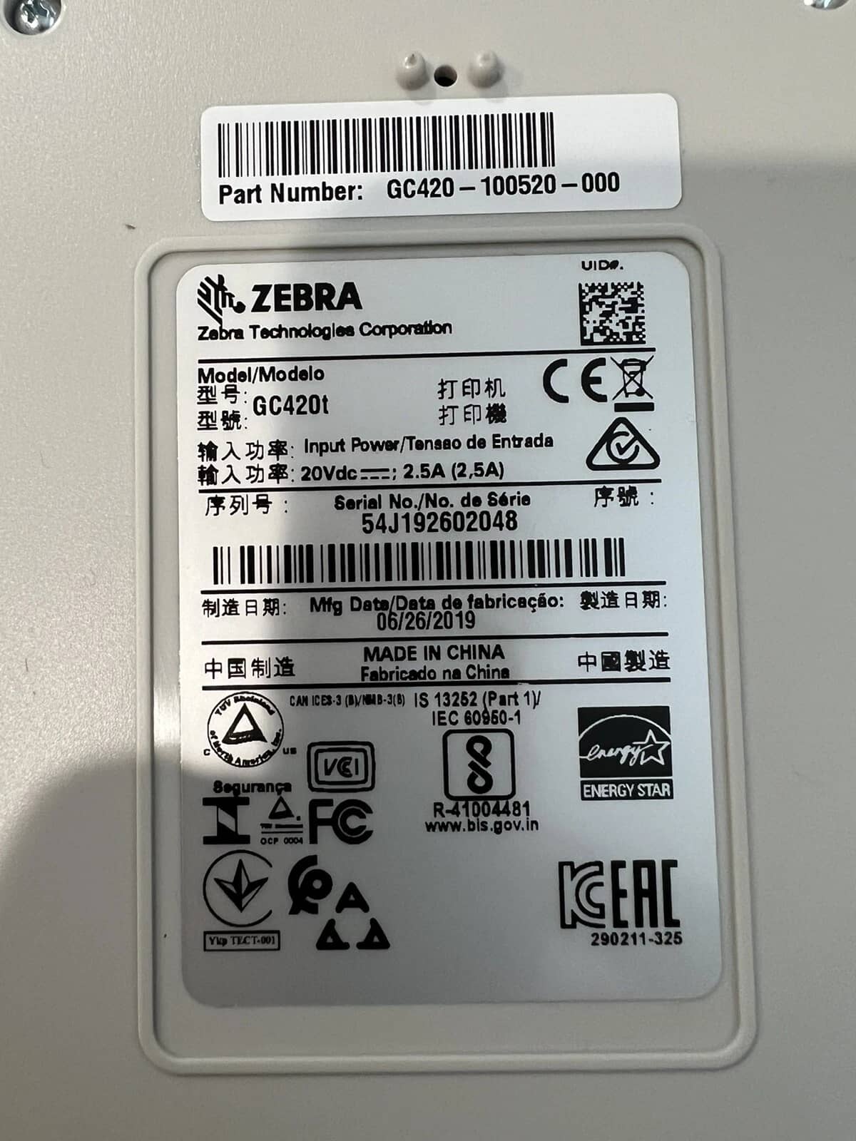 Zebra tlp2844-z ethernet Printers Used - Good