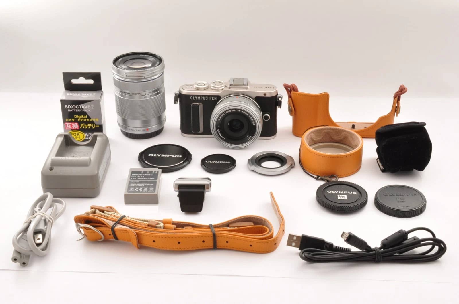 OM SYSTEM PEN E-PL8 Digital Cameras Brown New w/ 14-42mm Kit