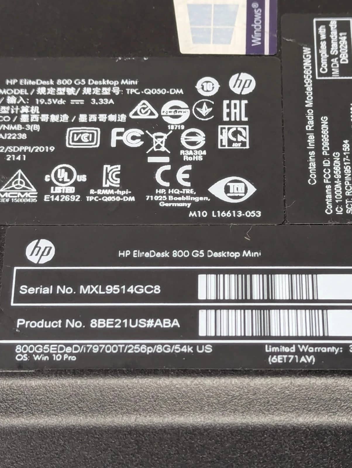 HP EliteDesk 800 G5 Mini Computers 1TB 16GB Open-Box Excellent