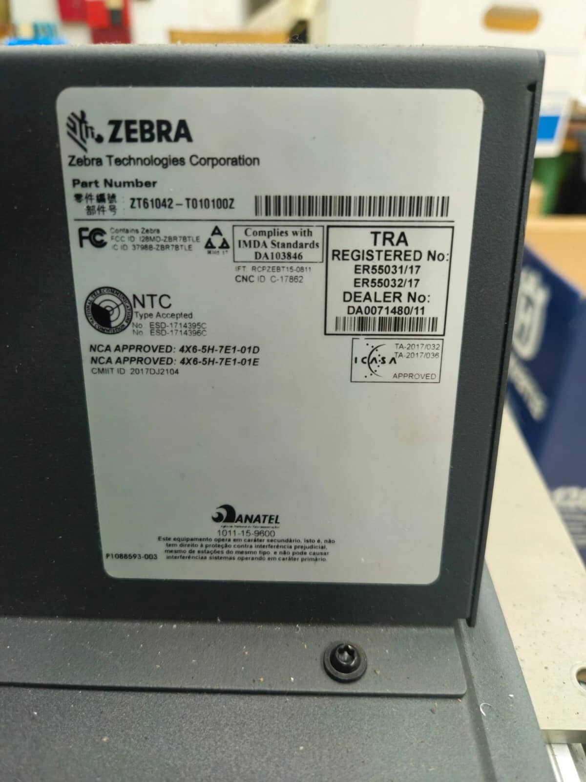Zebra ZT61042-T010100Z Printers Used - Good