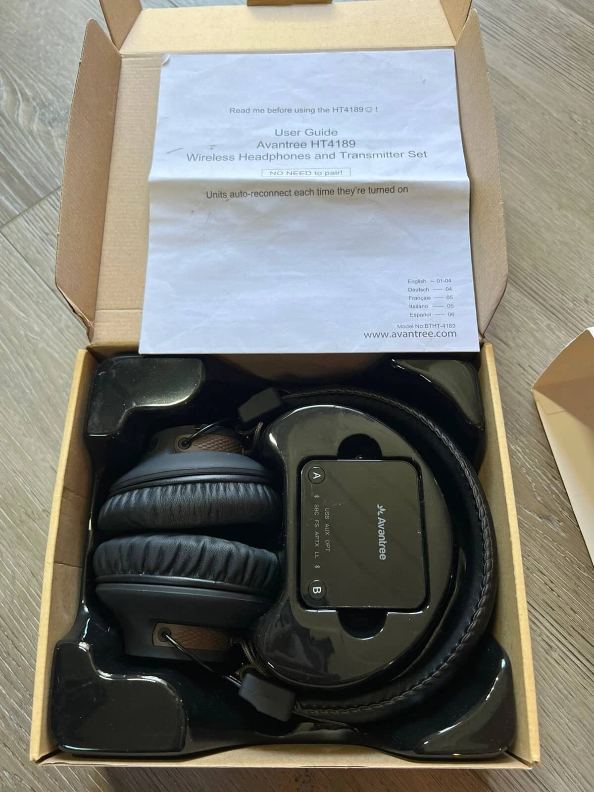 Avantree BTHT-4189-BLK Headphones & Earbuds Black New