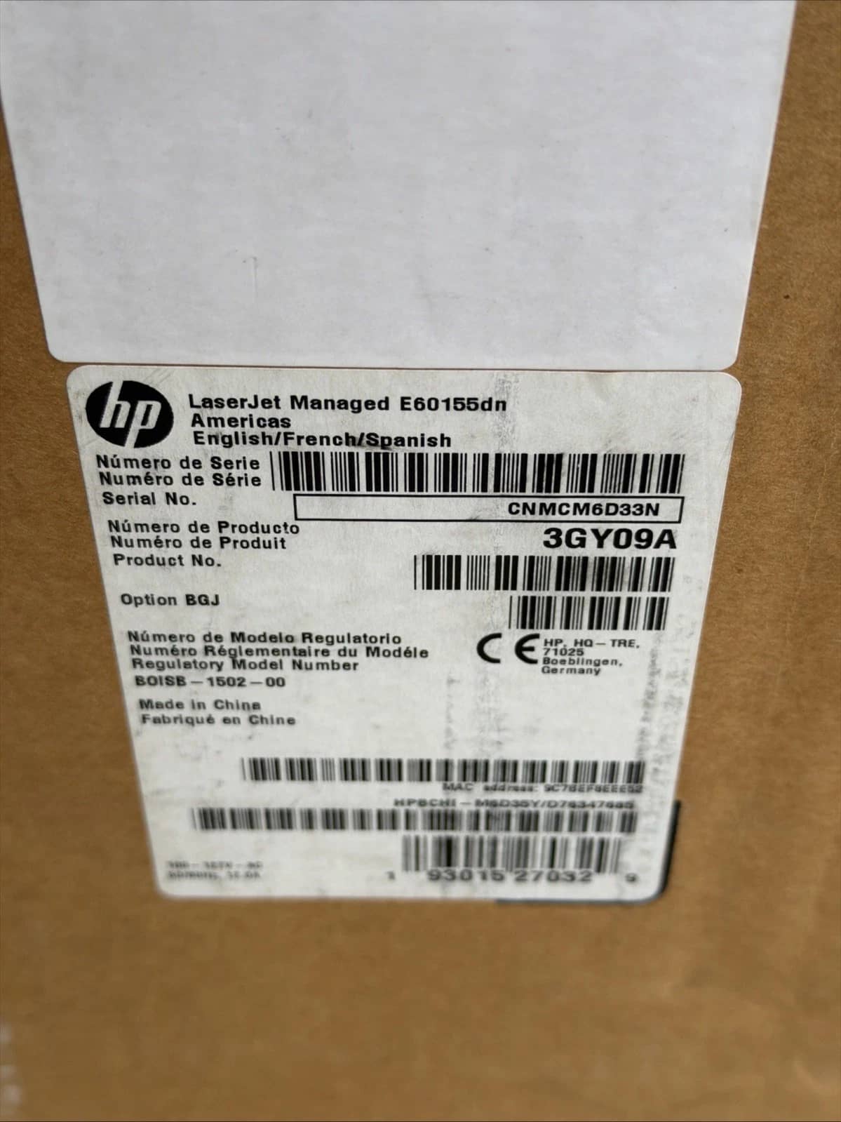 HP E60155dn Printers New