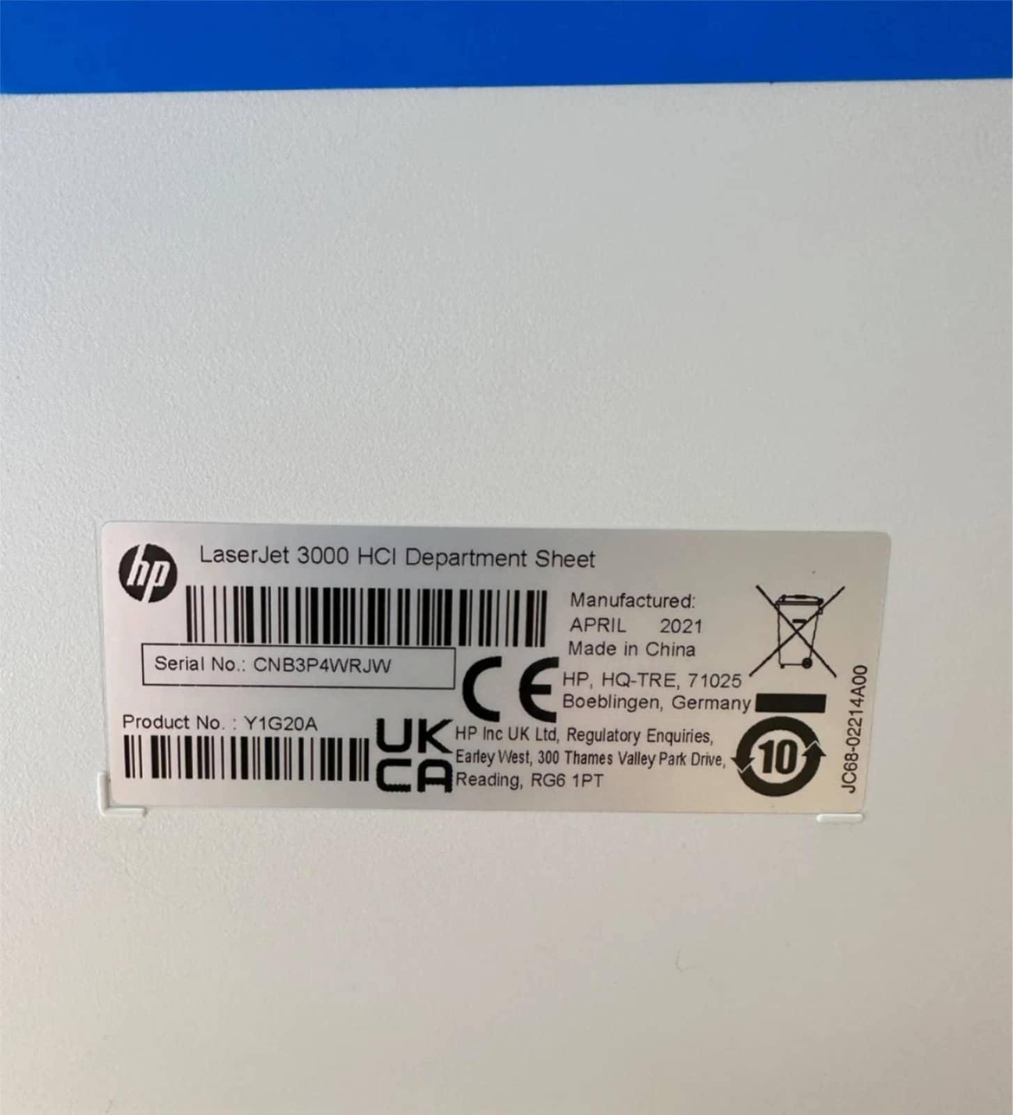 HP Y1G20A Printers New