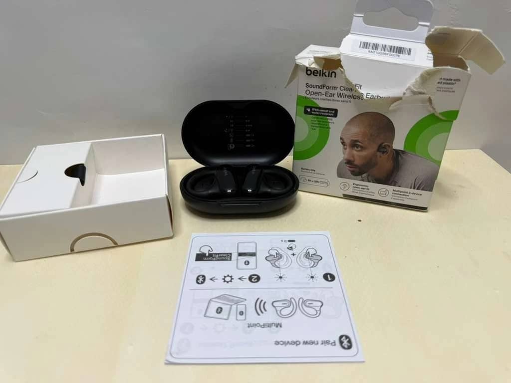 Belkin SoundForm ClearFit Headphones & Earbuds Black New