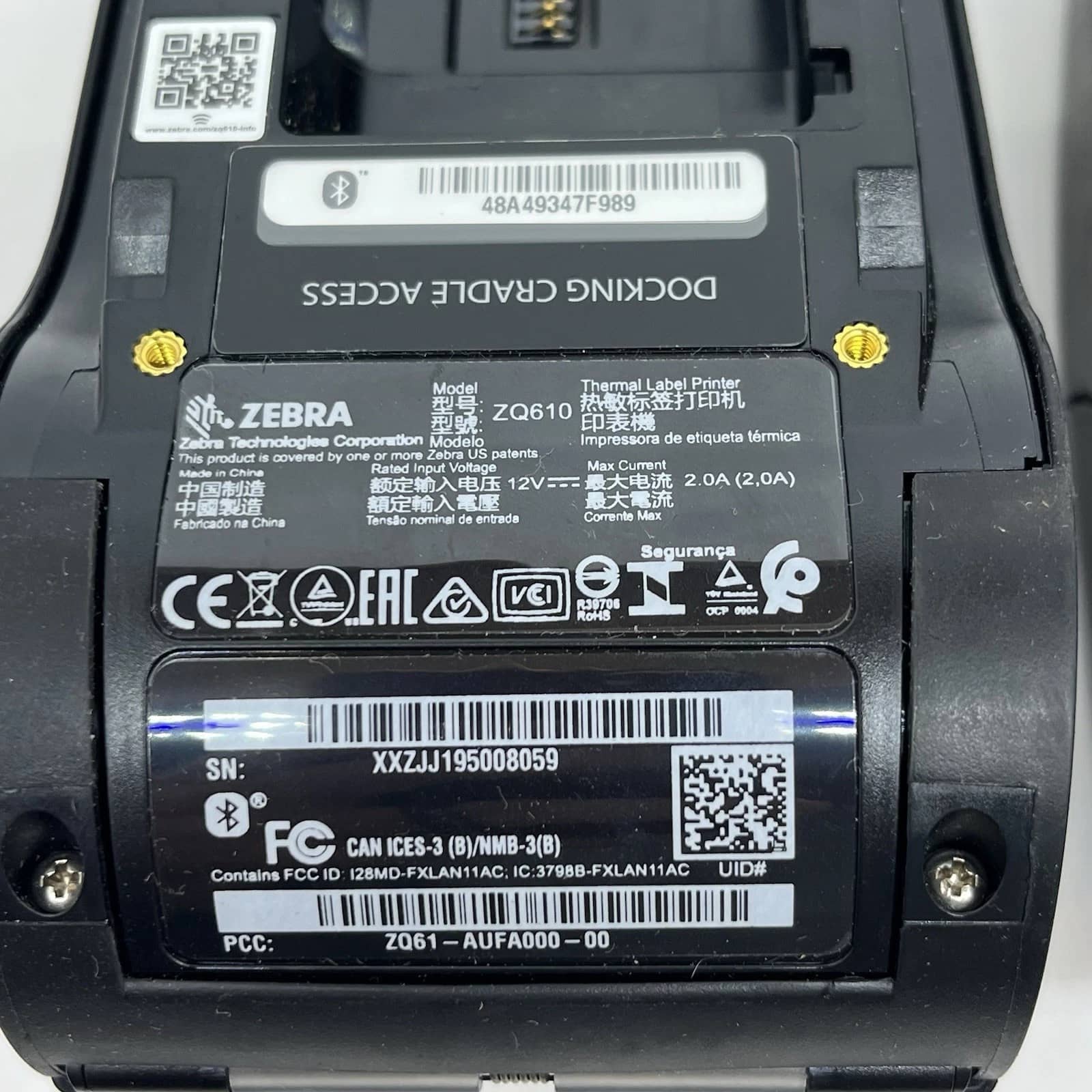 Zebra ZQ61-AUFA000-00 Printers New