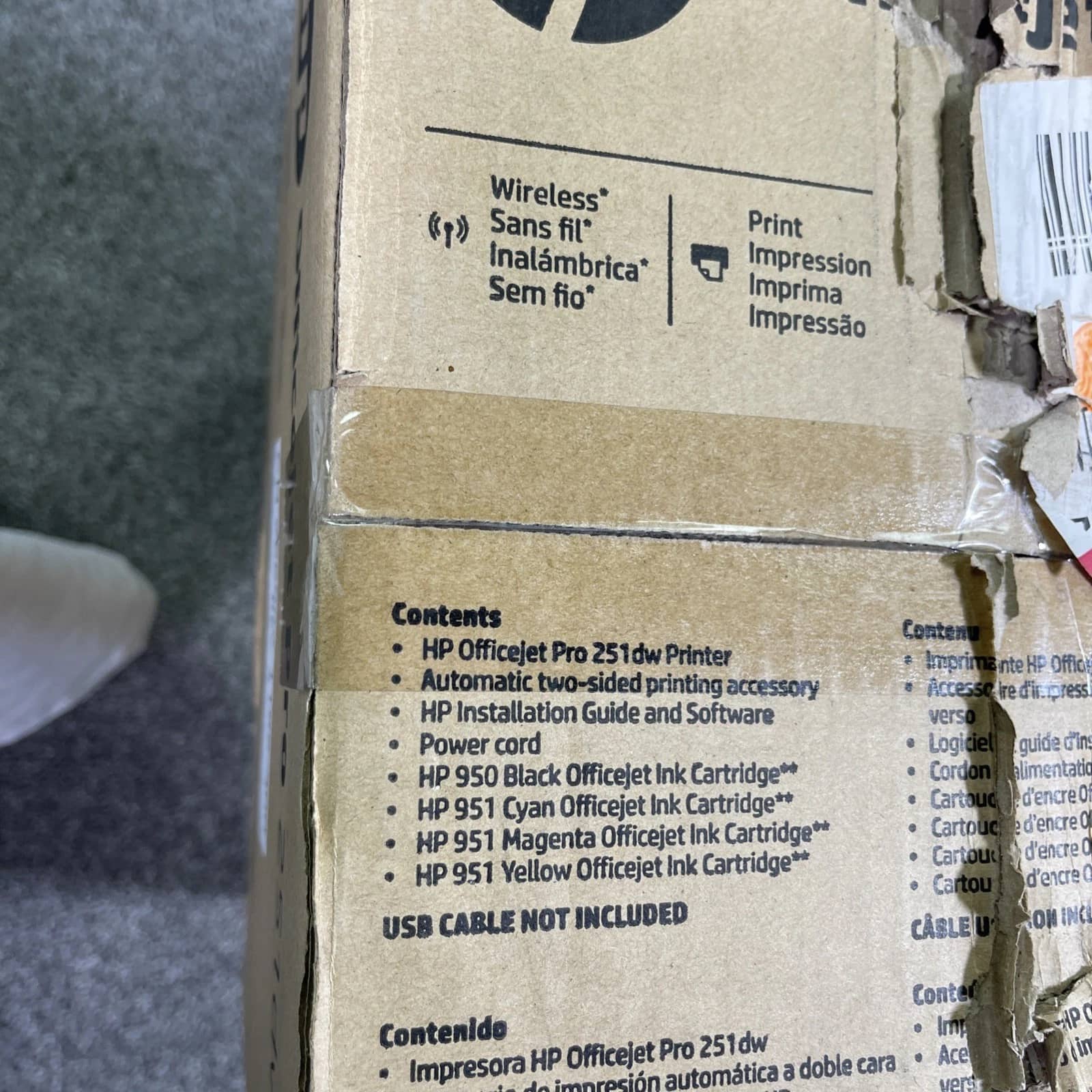 HP Officejet Pro 251dw Printers For parts or not working