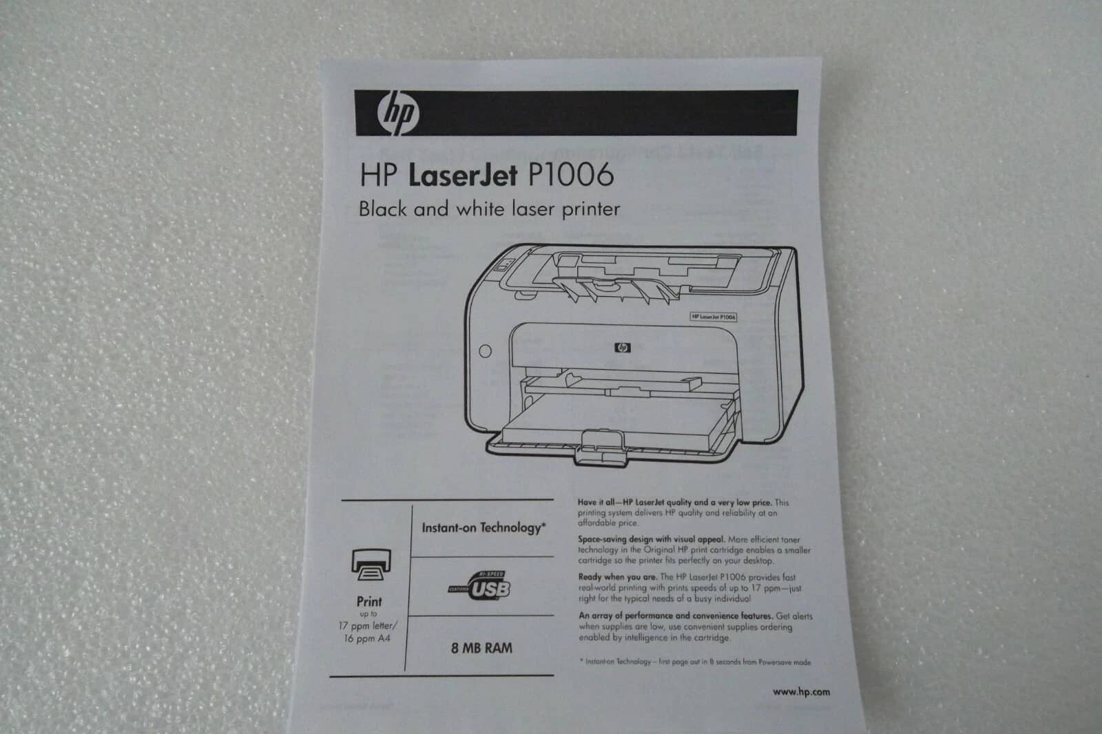 HP Laserjet Pro P1006 Printers Used - Good