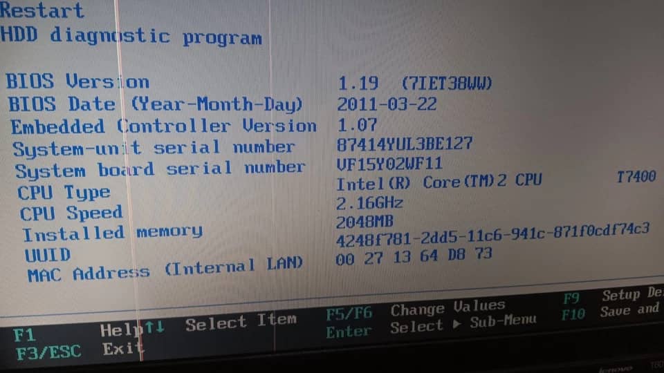 Lenovo ThinkPad T60 Computers
