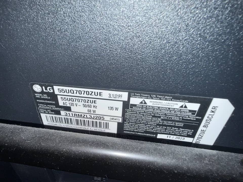 LG 55UQ7070ZUE TVs