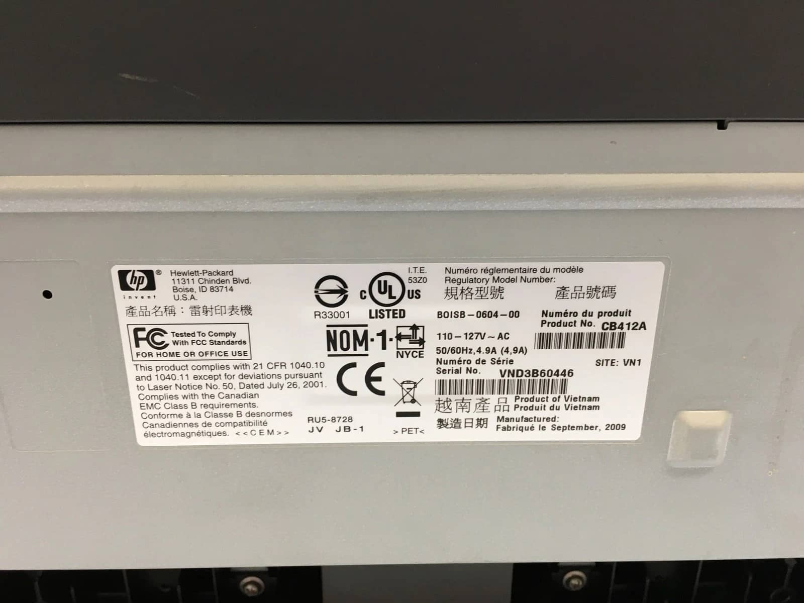 HP CB412A Printers Used - Good