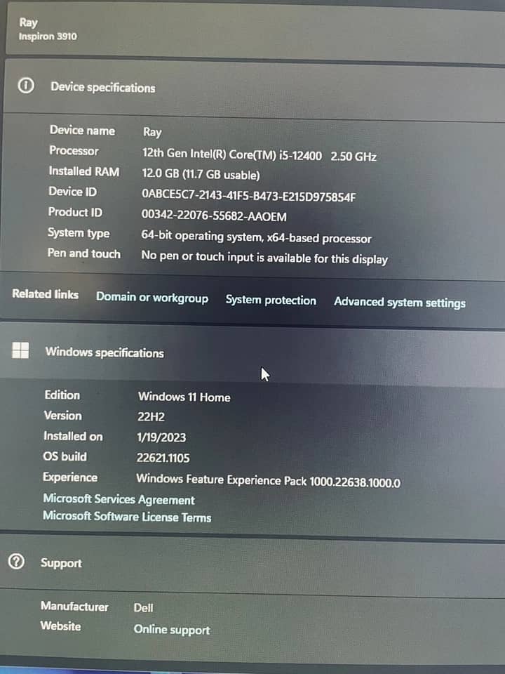 Dell Inspiron 3891 Computers