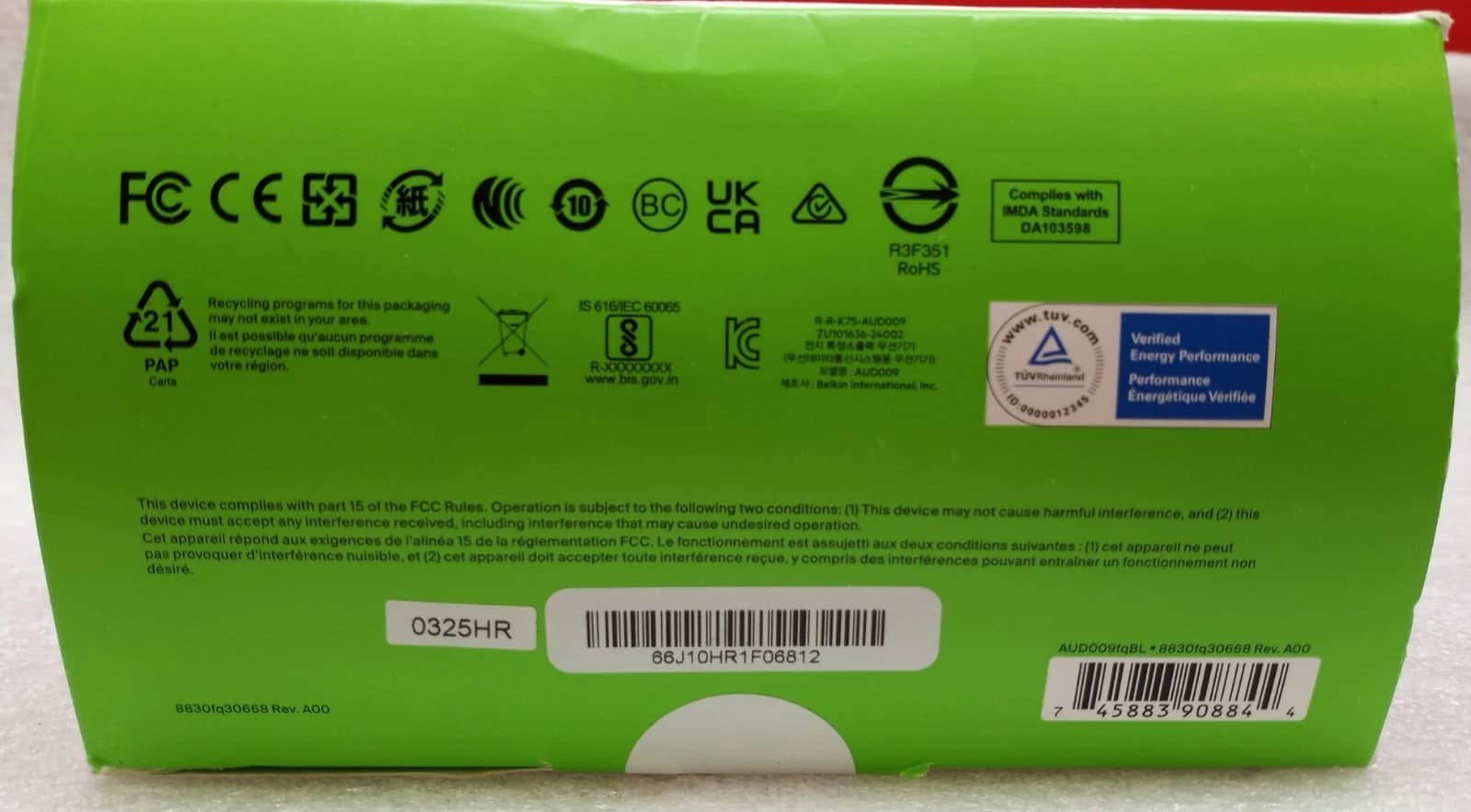 Belkin SoundForm Headphones & Earbuds Black New