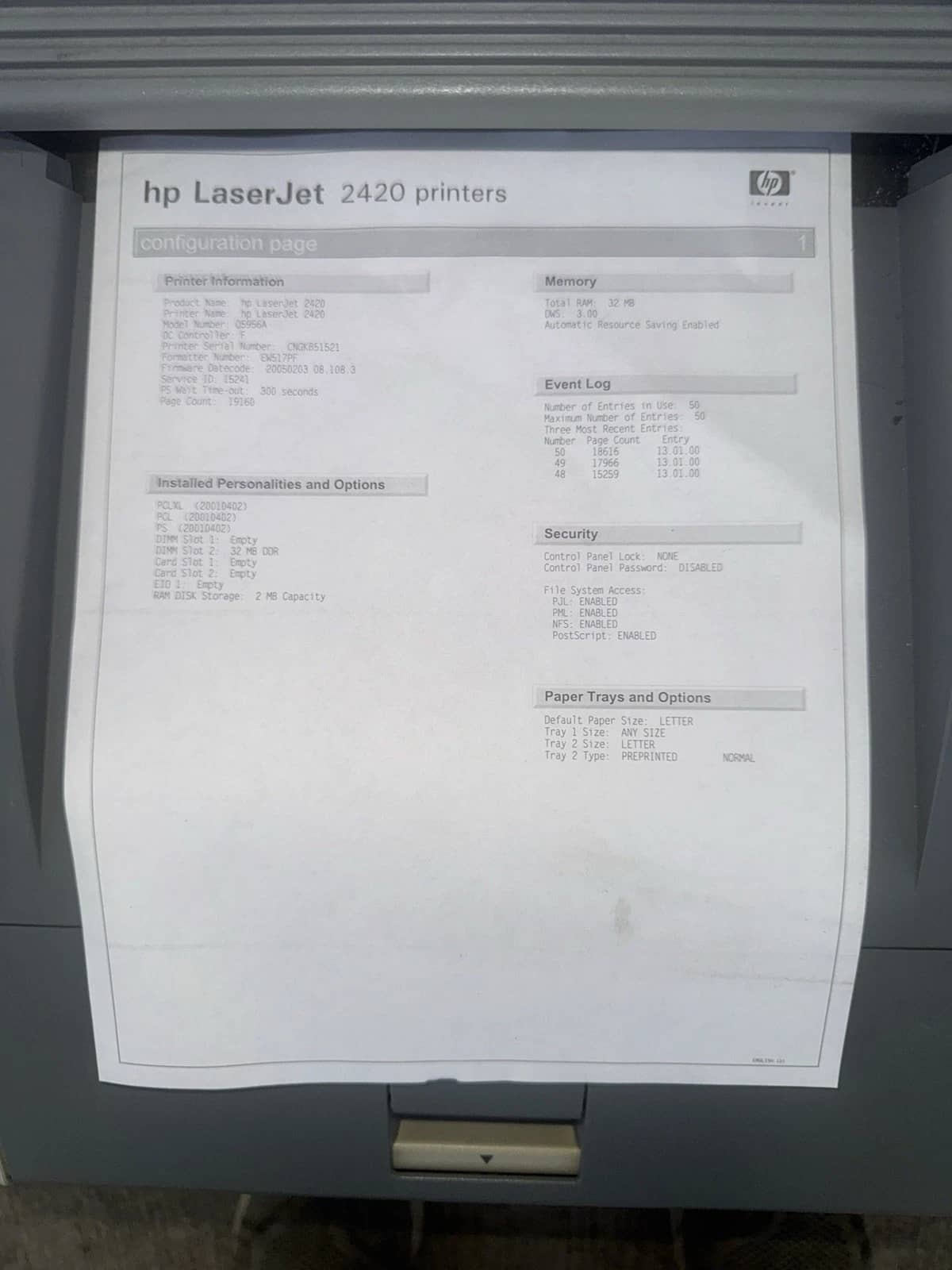 HP 2420 Printers Used - Good