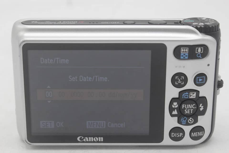 Canon A3000 Digital Cameras Silver Refurbished - Excellent Body Only