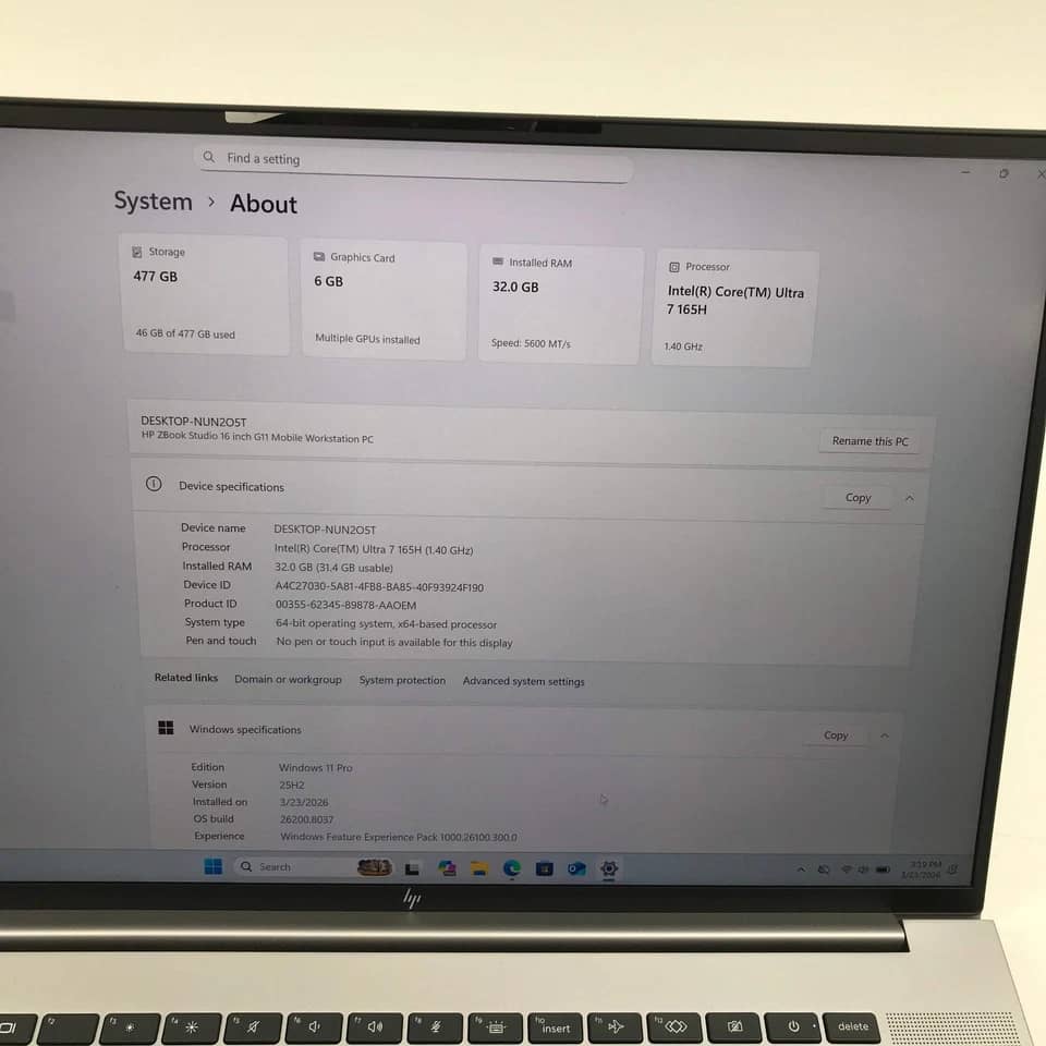 HP ZBook Studio G11 Computers