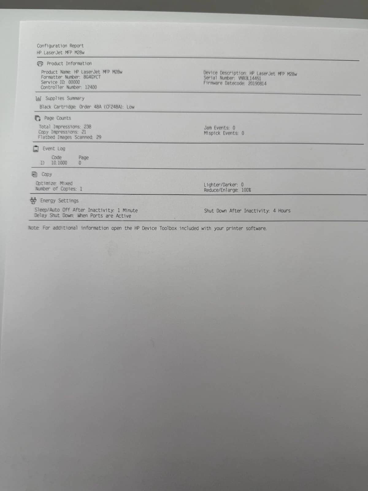 HP M28w Printers New