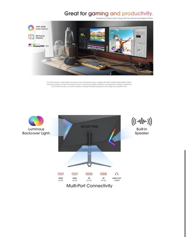 Sceptre E275B Monitors