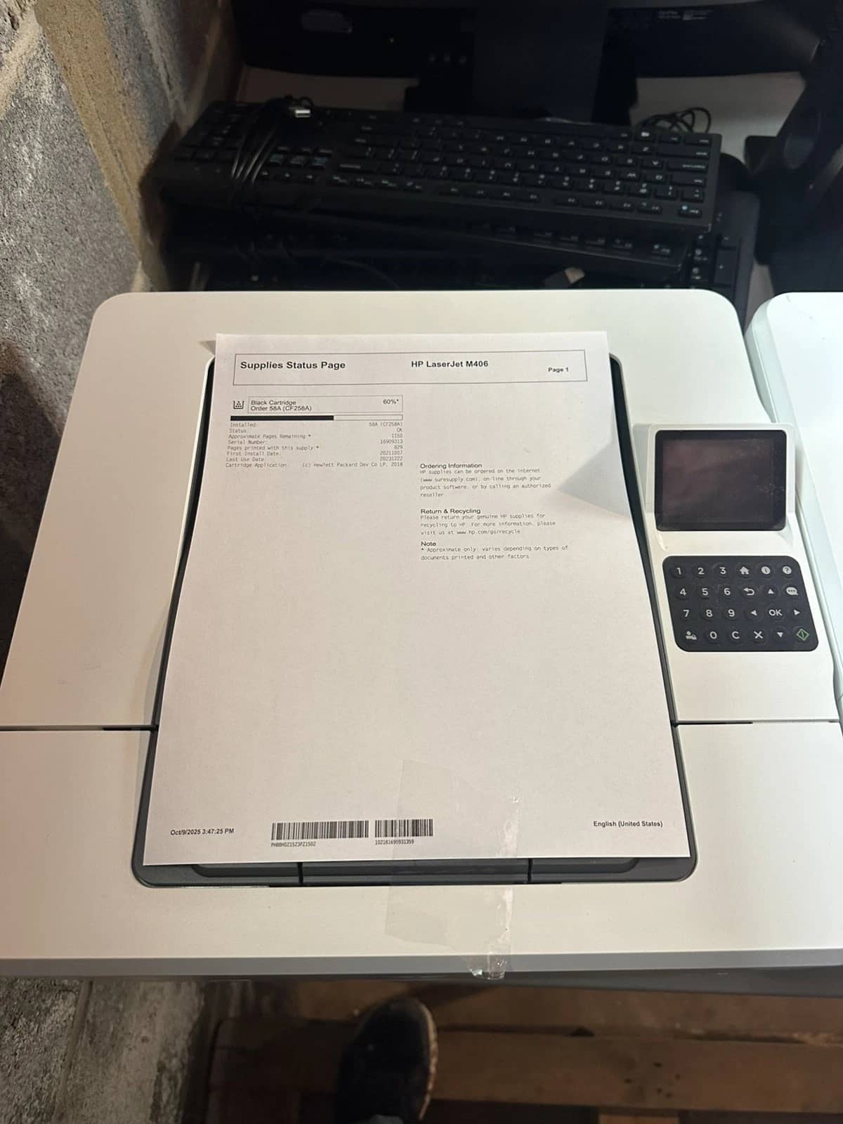 HP Laserjet M406dn Printers Used - Good