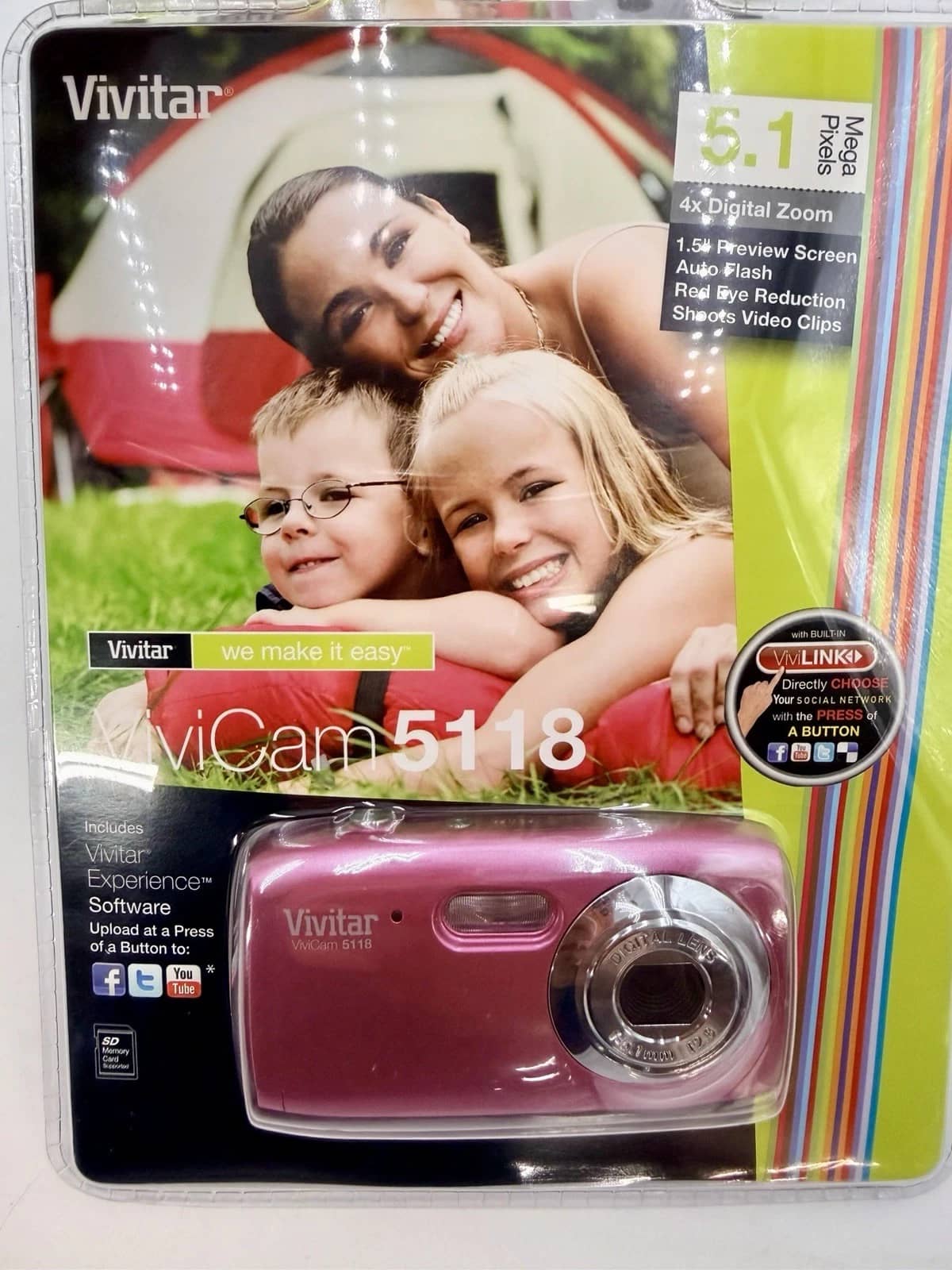 Vivitar Vivicam 5118 Digital Cameras Black New Body Only