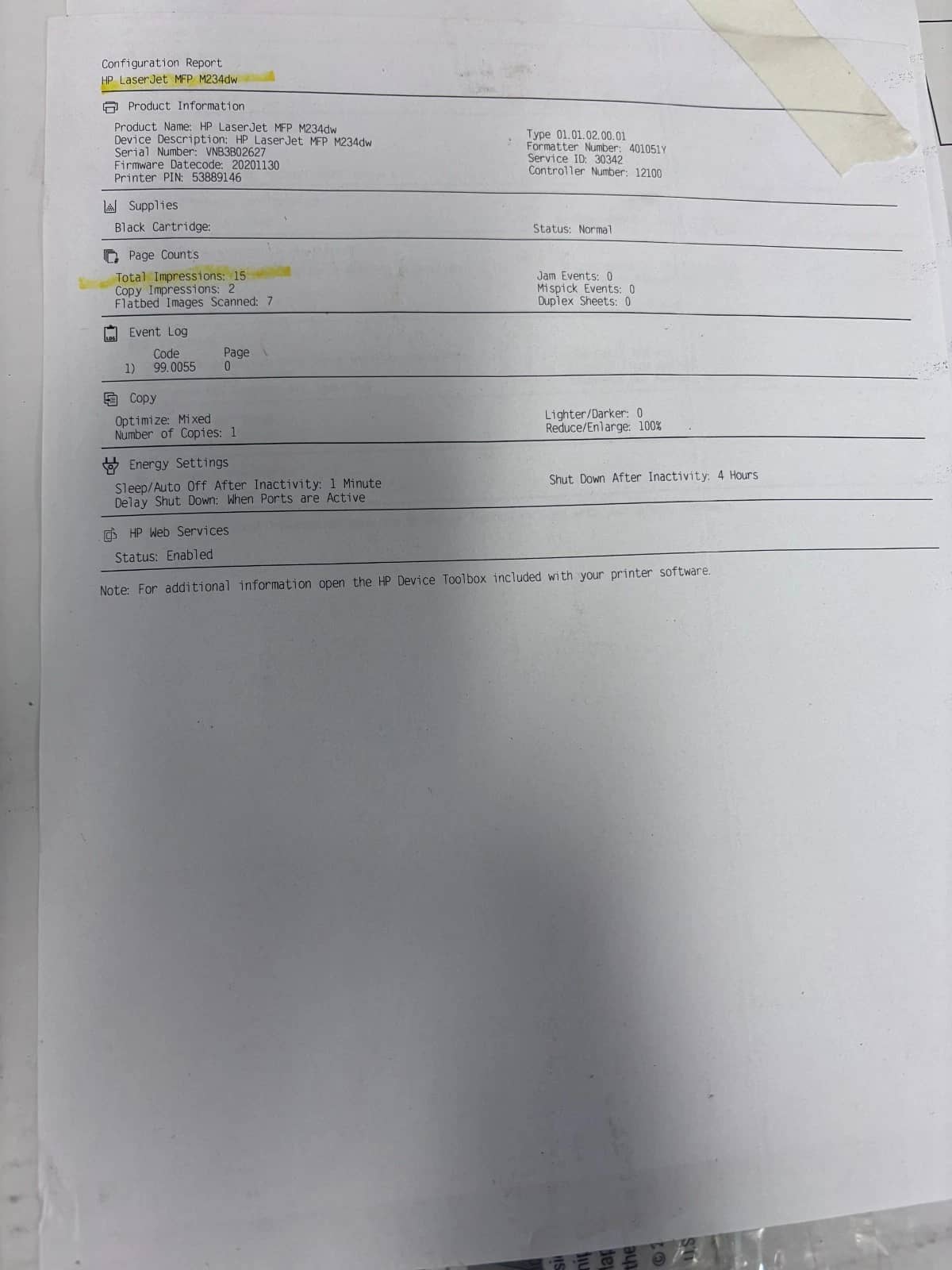 HP LaserJet M234dwe Printers New