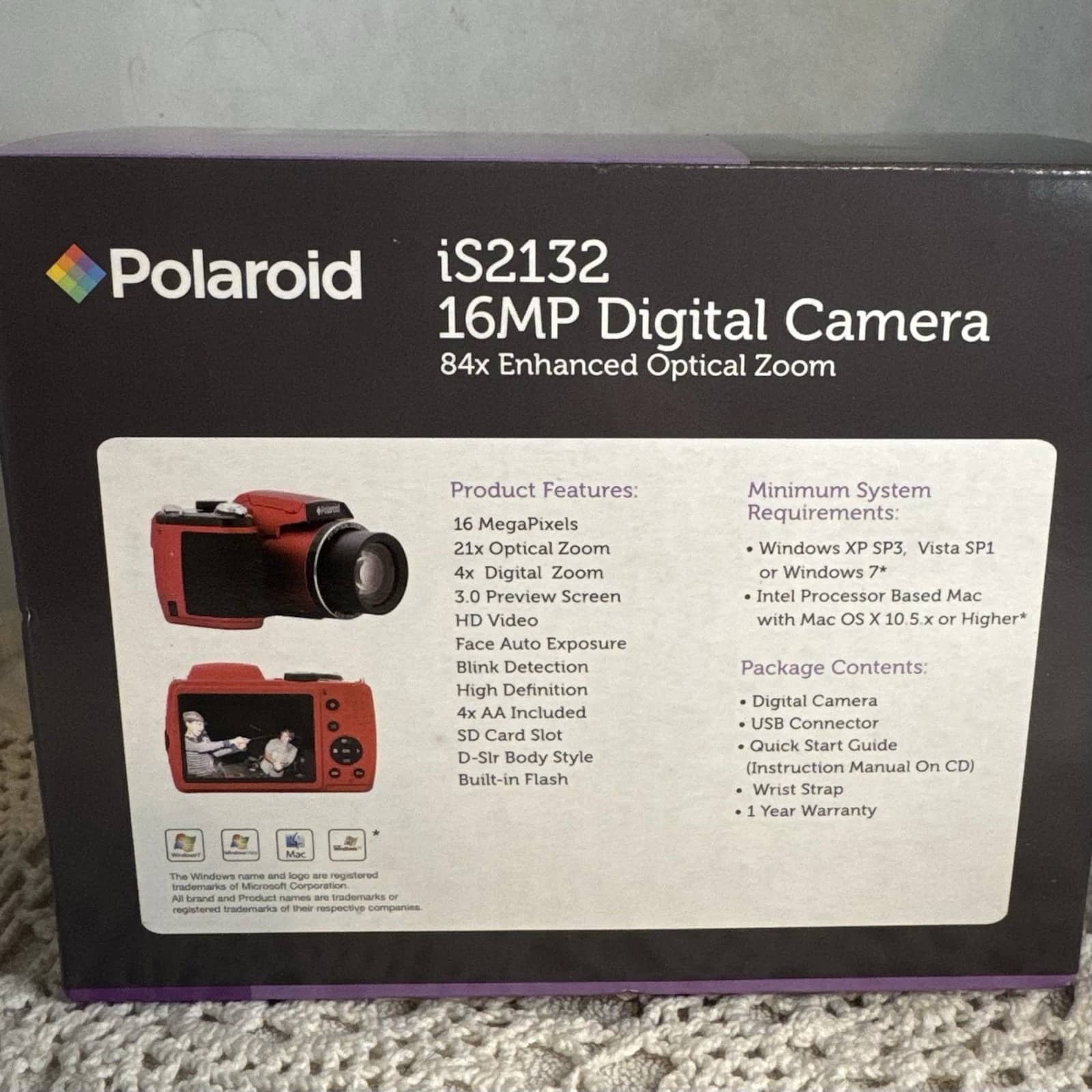 Polaroid iS2132 Digital Cameras Black New Body Only