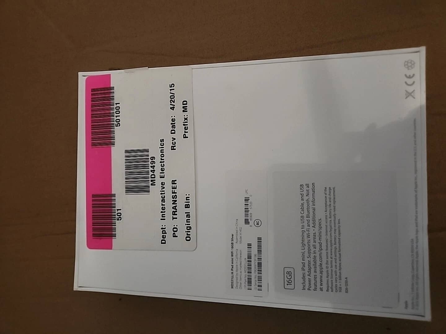 Apple iPad Mini 1st Tablets Silver 16GB Used - Acceptable 7.9"