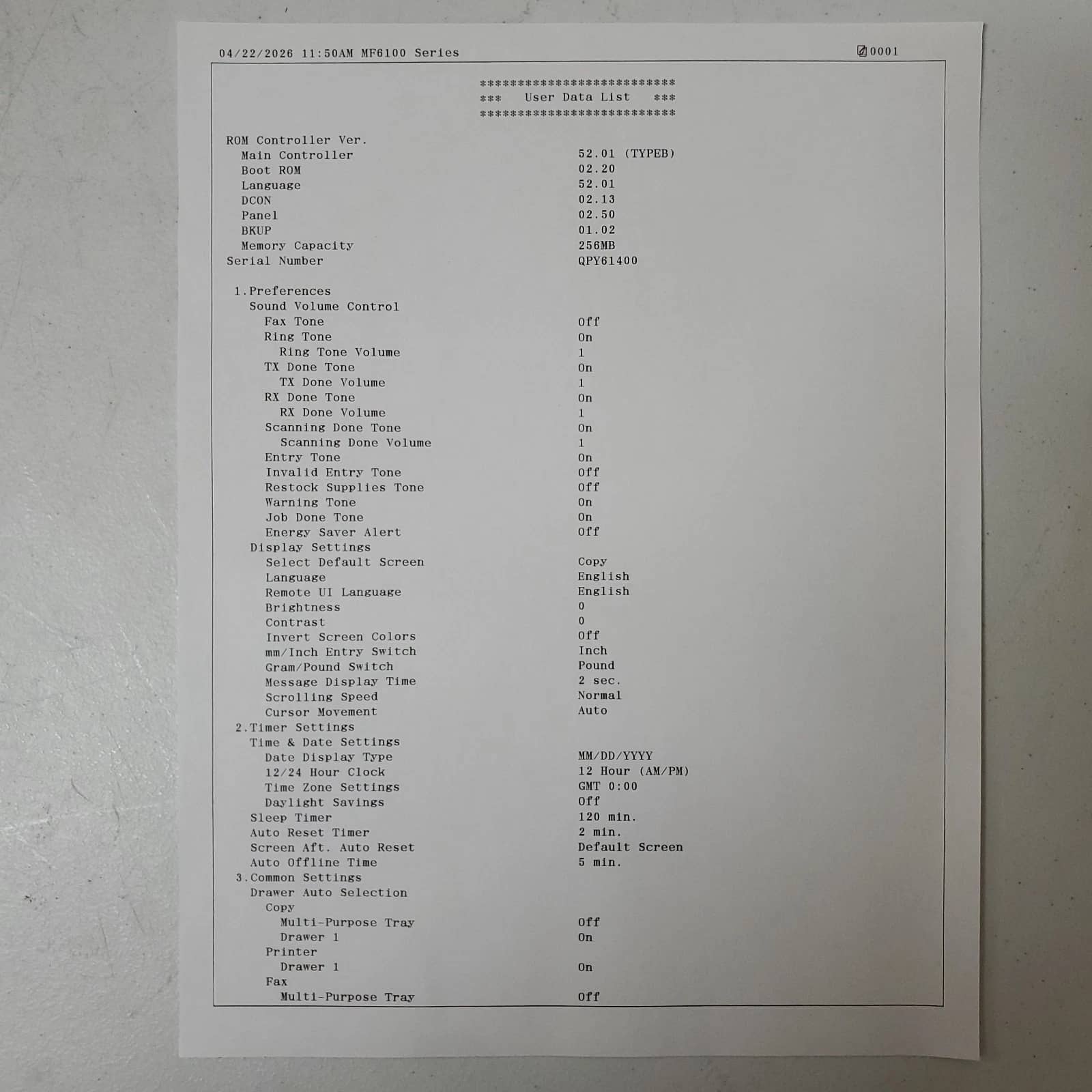 Canon ImageClass MF6160dw Printers Used - Good