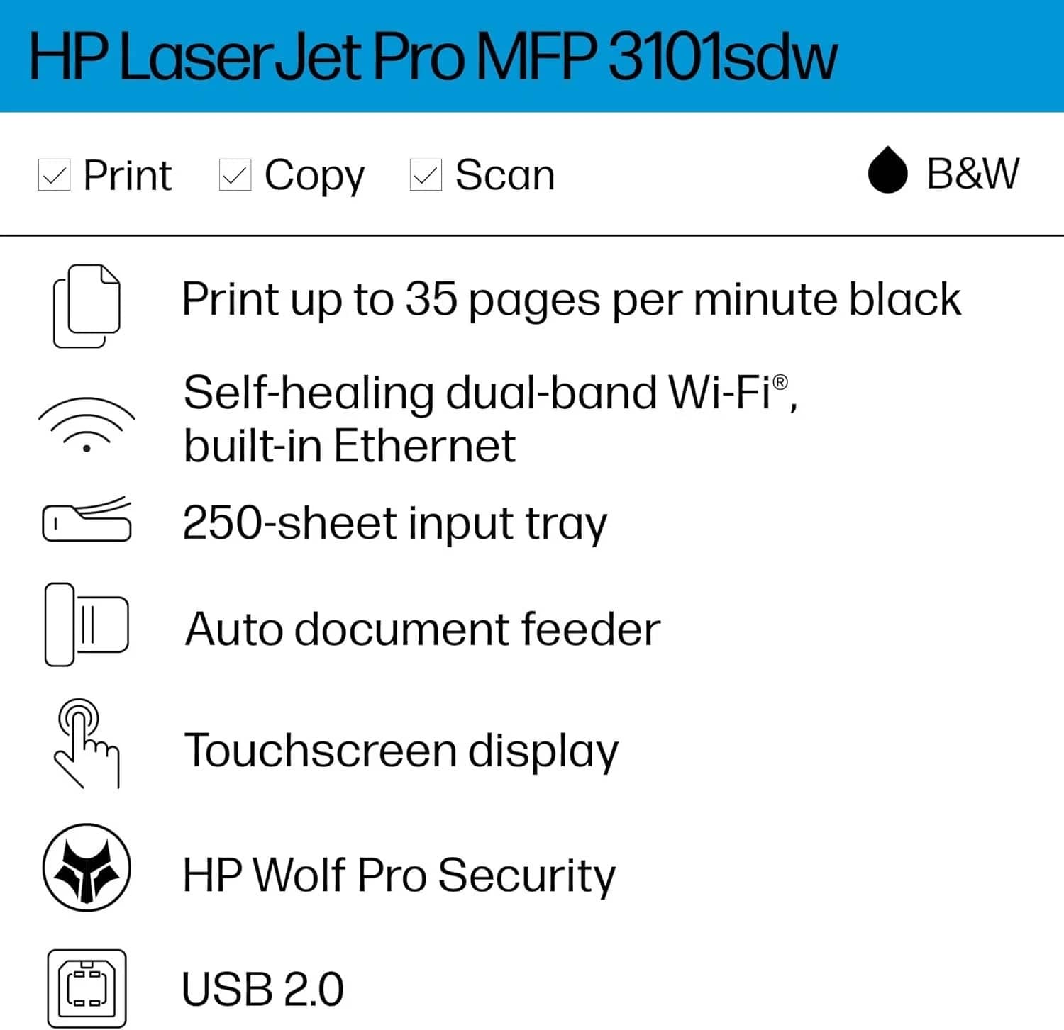 HP Print, Scan & Copy Printers New