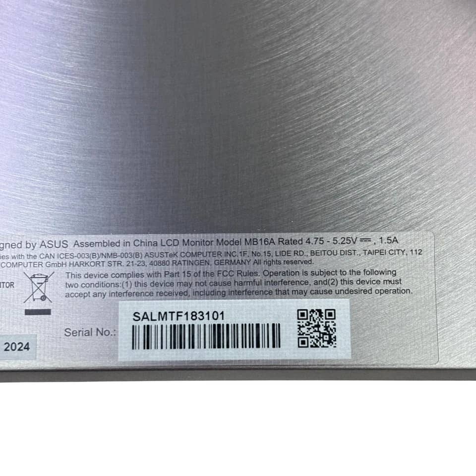 ASUS MB16AC Monitors