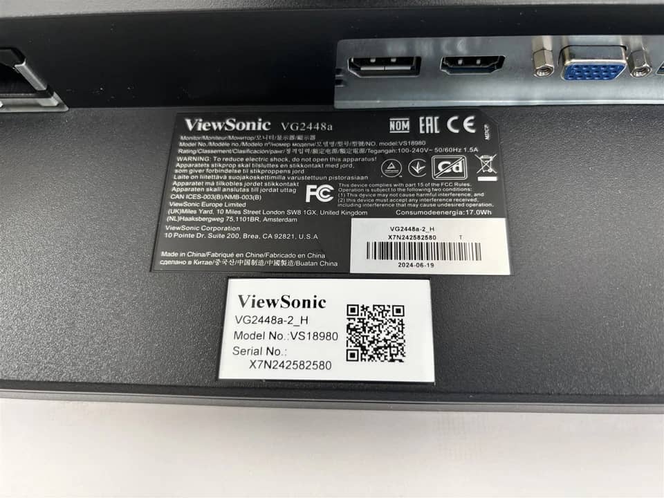 ViewSonic VG2448A Monitors