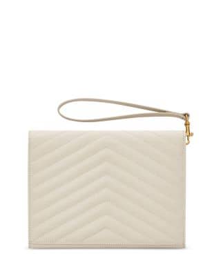 Saint Laurent Cassandre Matelassé Pouch Women's bags Unspecified Black Grain De Poudre Gold New