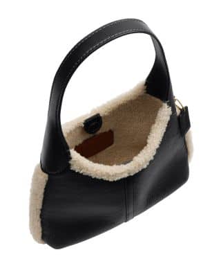 Coach Brooklyn Women's bags Shoulder 28 Black Shearling New