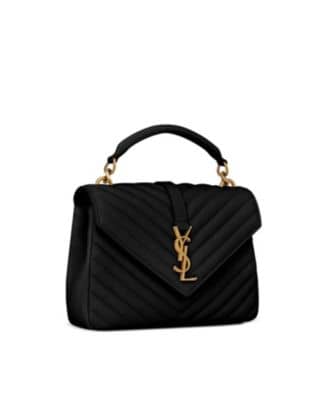 Saint Laurent College Shoulder Bag Women's bags Large Black Monogram New