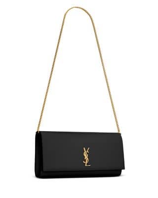 Saint Laurent Kate Clutch Women's bags Unspecified Dark Beige Grain De Poudre Gold New