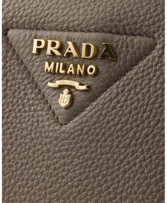 Prada Liaison Women's bags Small Clay Grey Vit.daino Soft New